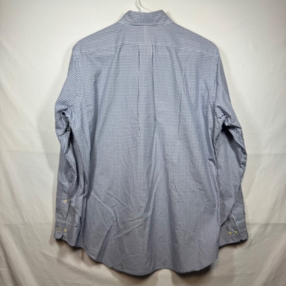 Ralph Lauren Mens Blue Gingham Check Button Down Shirt Classic Fit - Picture 7 of 8